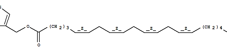 (5Z,8z,11z,14z)-5,8,11,14-eicosatetraenoic acid 3-thienylmethyl esterStructure,390824-17-6Structure (5Z,8z,11z,14z)-5,8,11,14-eicosatetraenoic acid 3-thienylmethyl ester Structure,390824-17-6Structure
