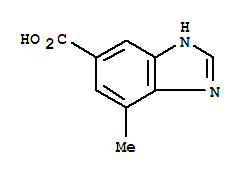 1H-benzimidazole-5-carboxylicacid,7-methyl-(9ci)Structure,398452-96-5Structure 1H-benzimidazole-5-carboxylicacid,7-methyl-(9ci) Structure,398452-96-5Structure