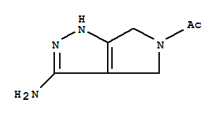 (9CI)-5-乙?；?1,4,5,6-四氫-吡咯并[3,4-c]吡唑-3-胺結(jié)構(gòu)式_398491-60-6結(jié)構(gòu)式