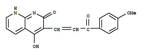 (9ci)-4-羥基-3-[3-(4-甲氧基苯基)-3-氧代-1-丙烯基]-1,8-萘啶-2(1h)-酮結(jié)構(gòu)式_401938-46-3結(jié)構(gòu)式