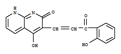 (9ci)-4-羥基-3-[3-(2-羥基苯基)-3-氧代-1-丙烯基]-1,8-萘啶-2(1h)-酮結(jié)構(gòu)式_401938-54-3結(jié)構(gòu)式