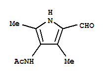 (9ci)-n-(5-甲酰基-2,4-二甲基-1H-吡咯-3-基)-乙酰胺結(jié)構(gòu)式_40236-27-9結(jié)構(gòu)式