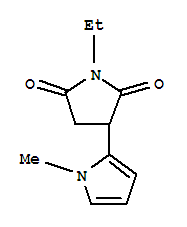 (9ci)-1-乙基-3-(1-甲基-1H-吡咯-2-基)-2,5-吡咯烷二酮結(jié)構(gòu)式_402482-70-6結(jié)構(gòu)式