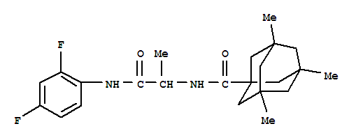 (9Ci)-N-[2-[(2,4-二氟苯基)氨基]-1-甲基-2-氧代乙基]-3,5,7-三甲基-三環(huán)[3.3.1.13,7]癸烷-1-羧酰胺結構式_403695-20-5結構式