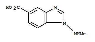 1H-benzimidazole-5-carboxylicacid,1-(methylamino)-(9ci)Structure,40534-00-7Structure 1H-benzimidazole-5-carboxylicacid,1-(methylamino)-(9ci) Structure,40534-00-7Structure