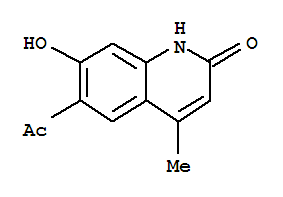 2(1H)-quinolinone, 6-acetyl-7-hydroxy-4-methyl-(9ci)Structure,406699-90-9Structure 2(1H)-quinolinone, 6-acetyl-7-hydroxy-4-methyl-(9ci) Structure,406699-90-9Structure