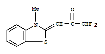 2-Propanone,1,1-difluoro-3-(3-methyl-2(3h)-benzothiazolylidene)-(9ci)Structure,41131-04-8Structure 2-Propanone,1,1-difluoro-3-(3-methyl-2(3h)-benzothiazolylidene)-(9ci) Structure,41131-04-8Structure