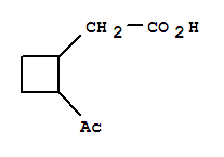 Cyclobutaneacetic acid, 2-acetyl-(9ci) Structure,412011-44-0Structure