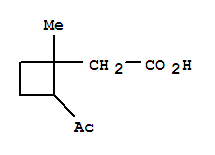 Cyclobutaneacetic acid, 2-acetyl-1-methyl-(9ci) Structure,412011-51-9Structure