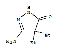 3H-pyrazol-3-one, 5-amino-4,4-diethyl-2,4-dihydro-(9ci)Structure,412301-33-8Structure 3H-pyrazol-3-one, 5-amino-4,4-diethyl-2,4-dihydro-(9ci) Structure,412301-33-8Structure