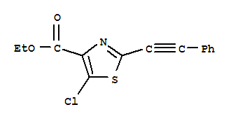 4-Thiazolecarboxylicacid,5-chloro-2-(phenylethynyl)-,ethylester(9ci)Structure,425392-51-4Structure 4-Thiazolecarboxylicacid,5-chloro-2-(phenylethynyl)-,ethylester(9ci) Structure,425392-51-4Structure