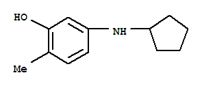 Phenol, 5-(cyclopentylamino)-2-methyl-(9ci)Structure,437702-30-2Structure Phenol, 5-(cyclopentylamino)-2-methyl-(9ci) Structure,437702-30-2Structure