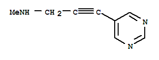2-Propyn-1-amine, n-methyl-3-(5-pyrimidinyl)-(9ci)Structure,450357-09-2Structure 2-Propyn-1-amine, n-methyl-3-(5-pyrimidinyl)-(9ci) Structure,450357-09-2Structure