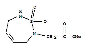 1,2,7-Thiadiazepine-2(3h)-acetic acid,6,7-dihydromethyl ester,1,1-dioxideStructure,515130-33-3Structure 1,2,7-Thiadiazepine-2(3h)-acetic acid,6,7-dihydromethyl ester,1,1-dioxide Structure,515130-33-3Structure