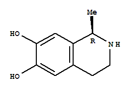 (R)-1,2,3,4-四氫-1-甲基-6,7-異喹啉二醇結(jié)構(gòu)式_53622-83-6結(jié)構(gòu)式