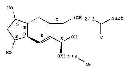 (5Z,9alpha,11alpha,13e,15s)-n-ethyl-9,11,15-trihydroxy-prosta-5,13-dien-1-amideStructure,54130-36-8Structure (5Z,9alpha,11alpha,13e,15s)-n-ethyl-9,11,15-trihydroxy-prosta-5,13-dien-1-amide Structure,54130-36-8Structure