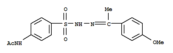 4-(乙酰基氨基)-苯磺酸 2-[1-(4-甲氧基苯基)亞乙基]肼結(jié)構式_5448-98-6結(jié)構式