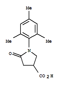 5-Oxo-1-(2,4,6-trimethyl-phenyl)-pyrrolidine-3-carboxylic acidStructure,63675-25-2Structure 5-Oxo-1-(2,4,6-trimethyl-phenyl)-pyrrolidine-3-carboxylic acid Structure,63675-25-2Structure