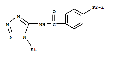 Benzamide, n-(1-ethyl-1h-tetrazol-5-yl)-4-(1-methylethyl)-(9ci)Structure,638146-73-3Structure Benzamide, n-(1-ethyl-1h-tetrazol-5-yl)-4-(1-methylethyl)-(9ci) Structure,638146-73-3Structure