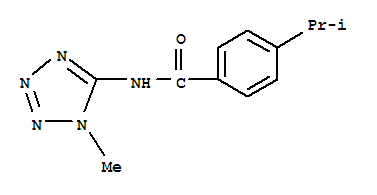 Benzamide, 4-(1-methylethyl)-n-(1-methyl-1h-tetrazol-5-yl)-(9ci)Structure,638146-75-5Structure Benzamide, 4-(1-methylethyl)-n-(1-methyl-1h-tetrazol-5-yl)-(9ci) Structure,638146-75-5Structure