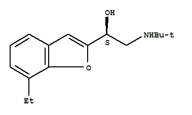 (S)-α-[[(1,1-二甲基乙基)氨基]甲基]-7-乙基-2-苯并呋喃甲醇結構式_64100-62-5結構式