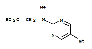 (9CI)-N-(5-乙基-2-嘧啶)-N-甲基甘氨酸結(jié)構(gòu)式_64171-60-4結(jié)構(gòu)式