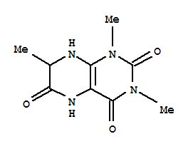  1,5,7,8-四氫-1,3,7-三甲基-2,4,6(3H)-蝶啶三酮結(jié)構(gòu)式_64724-40-9結(jié)構(gòu)式