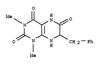  1,5,7,8-四氫-1,3-二甲基-7-(苯基甲基)-2,4,6(3H)-蝶啶三酮結(jié)構(gòu)式_64724-41-0結(jié)構(gòu)式