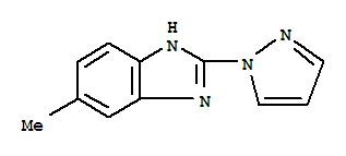 1H-benzimidazole,5-methyl-2-(1h-pyrazol-1-yl)-(9ci)Structure,6488-89-7Structure 1H-benzimidazole,5-methyl-2-(1h-pyrazol-1-yl)-(9ci) Structure,6488-89-7Structure