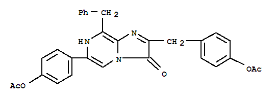 6-[4-(乙酰基氧基)苯基]-2-[[4-(乙?；趸?苯基]甲基]-8-(苯基甲基)-咪唑并[1,2-a]吡嗪-3(7h)-酮結(jié)構(gòu)式_65417-18-7結(jié)構(gòu)式