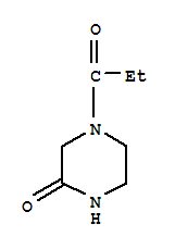 (9ci)-4-(1-氧代丙基)-哌嗪酮結(jié)構(gòu)式_65493-55-2結(jié)構(gòu)式