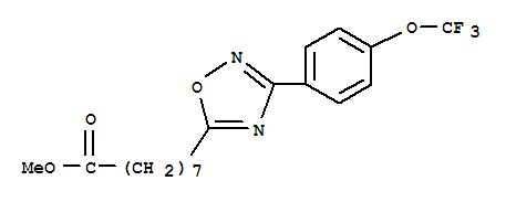 8-[3-[4-(三氟甲氧基)苯基]-1,2,4-噁二唑-5-基]辛酸甲酯結(jié)構(gòu)式_680216-05-1結(jié)構(gòu)式
