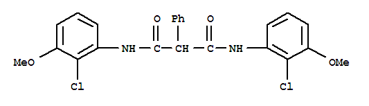 N1,n3-bis(2-chloro-3-methoxyphenyl)-2-phenylpropanediamideStructure,686277-21-4Structure N1,n3-bis(2-chloro-3-methoxyphenyl)-2-phenylpropanediamide Structure,686277-21-4Structure