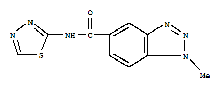 1H-benzotriazole-5-carboxamide,1-methyl-n-1,3,4-thiadiazol-2-yl-(9ci) Structure,700852-28-4Structure
