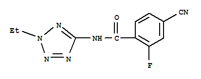 Benzamide, 4-cyano-n-(2-ethyl-2h-tetrazol-5-yl)-2-fluoro-(9ci)Structure,704875-40-1Structure Benzamide, 4-cyano-n-(2-ethyl-2h-tetrazol-5-yl)-2-fluoro-(9ci) Structure,704875-40-1Structure