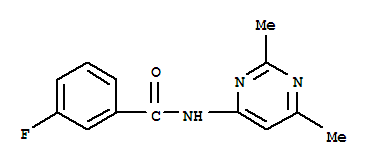 Benzamide, n-(2,6-dimethyl-4-pyrimidinyl)-3-fluoro-(9ci)Structure,712309-05-2Structure Benzamide, n-(2,6-dimethyl-4-pyrimidinyl)-3-fluoro-(9ci) Structure,712309-05-2Structure