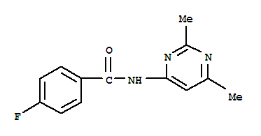 Benzamide, n-(2,6-dimethyl-4-pyrimidinyl)-4-fluoro-(9ci)Structure,712309-08-5Structure Benzamide, n-(2,6-dimethyl-4-pyrimidinyl)-4-fluoro-(9ci) Structure,712309-08-5Structure