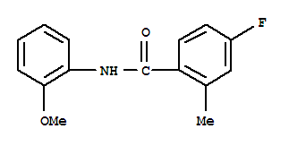 Benzamide, 4-fluoro-n-(2-methoxyphenyl)-2-methyl-(9ci)Structure,714204-21-4Structure Benzamide, 4-fluoro-n-(2-methoxyphenyl)-2-methyl-(9ci) Structure,714204-21-4Structure
