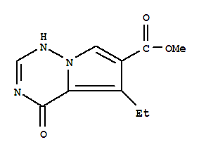 (9CI)-5-乙基-1,4-二氫-4-氧代-吡咯并[2,1-f][1,2,4]三嗪-6-羧酸甲酯結構式_714971-30-9結構式