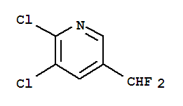 Pyridine, 2,3-dichloro-5-(difluoromethyl)-(9ci)Structure,71690-06-7Structure Pyridine, 2,3-dichloro-5-(difluoromethyl)-(9ci) Structure,71690-06-7Structure