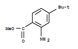 Benzoic acid, 2-amino-4-(1,1-dimethylethyl)-, methyl ester (9ci)Structure,717879-44-2Structure Benzoic acid, 2-amino-4-(1,1-dimethylethyl)-, methyl ester (9ci) Structure,717879-44-2Structure