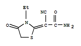 Acetamide, 2-cyano-2-(3-ethyl-4-oxo-2-thiazolidinylidene)-(9ci)Structure,721412-54-0Structure Acetamide, 2-cyano-2-(3-ethyl-4-oxo-2-thiazolidinylidene)-(9ci) Structure,721412-54-0Structure
