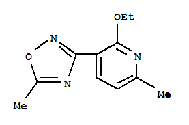 Pyridine, 2-ethoxy-6-methyl-3-(5-methyl-1,2,4-oxadiazol-3-yl)-(9ci)Structure,724744-39-2Structure Pyridine, 2-ethoxy-6-methyl-3-(5-methyl-1,2,4-oxadiazol-3-yl)-(9ci) Structure,724744-39-2Structure