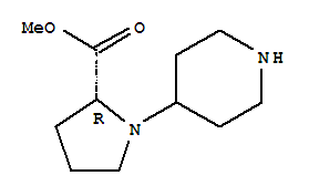 (R)-1-哌啶-4-吡咯烷-2-羧酸甲酯結(jié)構式_726185-39-3結(jié)構式