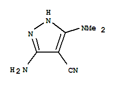 1H-pyrazole-4-carbonitrile, 3-amino-5-(dimethylamino)-Structure,72760-86-2Structure 1H-pyrazole-4-carbonitrile, 3-amino-5-(dimethylamino)- Structure,72760-86-2Structure