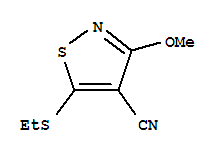 4-Isothiazolecarbonitrile,5-(ethylthio)-3-methoxy-(9ci)Structure,727685-39-4Structure 4-Isothiazolecarbonitrile,5-(ethylthio)-3-methoxy-(9ci) Structure,727685-39-4Structure