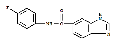 1H-benzimidazole-5-carboxamide,n-(4-fluorophenyl)-(9ci) Structure,727686-18-2Structure