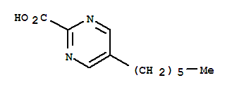 (9ci)-5-己基-2-嘧啶羧酸結(jié)構(gòu)式_72790-11-5結(jié)構(gòu)式