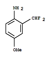Benzenamine, 2-(difluoromethyl)-4-methoxy-(9ci)Structure,727993-36-4Structure Benzenamine, 2-(difluoromethyl)-4-methoxy-(9ci) Structure,727993-36-4Structure