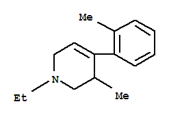 Pyridine, 1-ethyl-1,2,3,6-tetrahydro-3-methyl-4-(2-methylphenyl)-(9ci)Structure,730908-27-7Structure Pyridine, 1-ethyl-1,2,3,6-tetrahydro-3-methyl-4-(2-methylphenyl)-(9ci) Structure,730908-27-7Structure